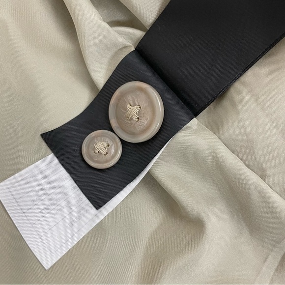 H&M Oversized Shirt Jacket, Padded Shacket, Green/Beige Size Small - Picture 9 of 11